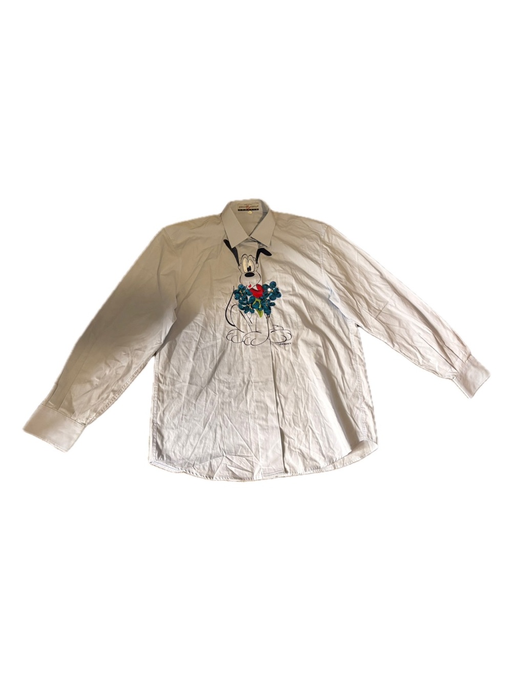 Disney light blue Button-Down Shirt with sequins Embroidered Character